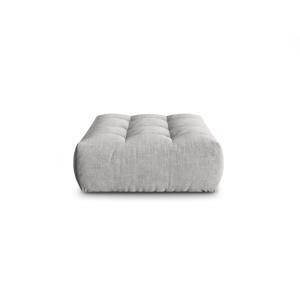 Pouf en tissu structurel argent
