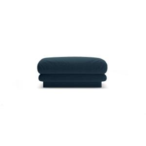Pouf en tissu structurel bleu marine