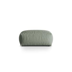 Pouf en tissu structurel vert mousse