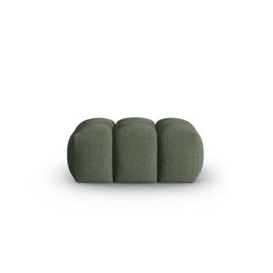 Pouf en tissu structurel vert olive foncé