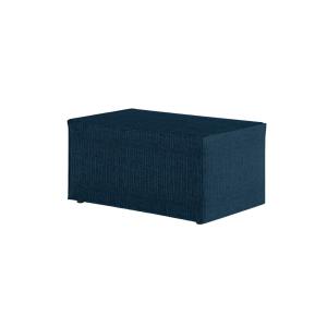 Pouf en tissu texturé 3D - Bleu foncé