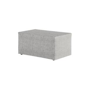 Pouf en tissu texturé 3D - Gris clair