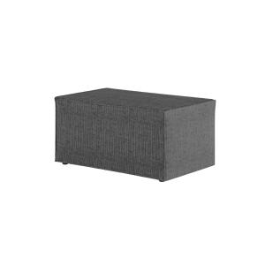 Pouf en tissu texturé 3D - Gris foncé