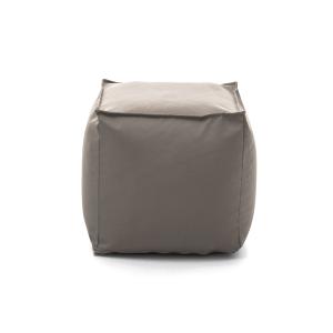 Pouf en tissu tourterelle 45x45 cm