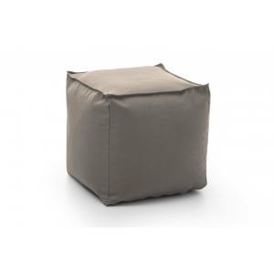 Pouf en tissu tourterelle 45x45h45 cm