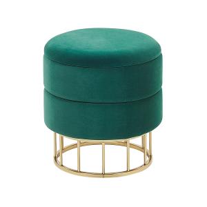 Pouf en tissu vert 37x42cm