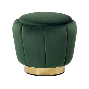 Pouf en tissu vert 43x37cm