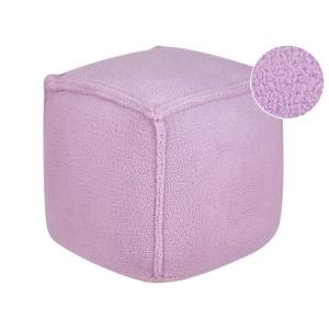 Pouf en tissu violet 40x40cm