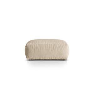 Pouf en velours beige foncé
