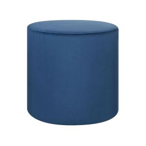 Pouf en velours bleu foncé ⌀ 47 cm