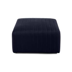 Pouf en velours bleu marine