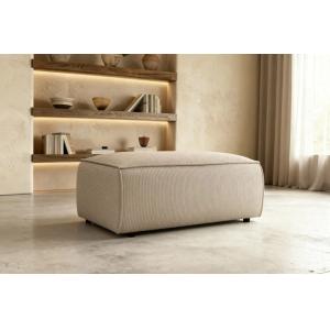 Pouf en velours côtelé Beige 102x69x42