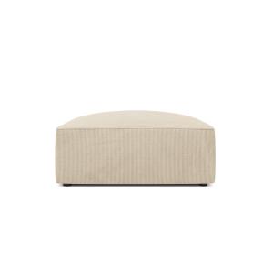 Pouf en velours côtelé beige clair