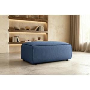 Pouf en velours côtelé Bleu 102x69x42
