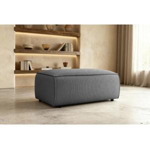 Pouf en velours côtelé Gris foncé 102x69x42