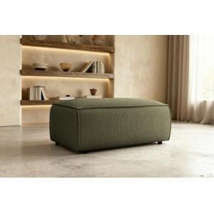 Pouf en velours côtelé Vert 102x69x42