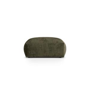 Pouf en velours côtelé vert mousse