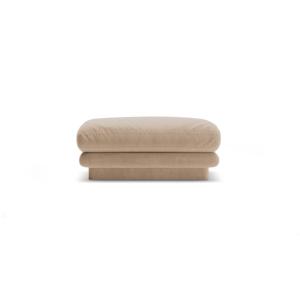 Pouf en velours le sable