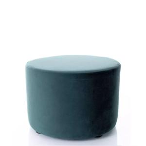 Pouf en velours rond vert 43 x 32 cm