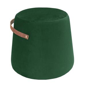 Pouf en velours vert avec corde