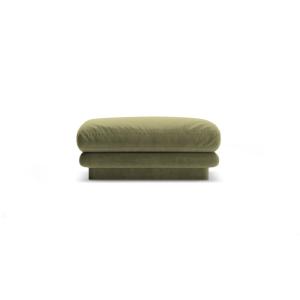 Pouf en velours vert clair
