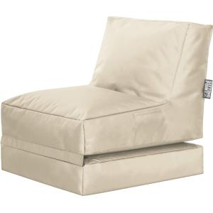 Pouf extérieur uni baige avec dossier dépliable 70x80x90 cm…