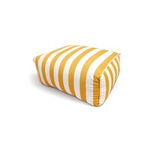 Pouf fauteuil d'extérieur 70x60x30cm en tissu à rayure jaun…