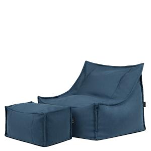 Pouf fauteuil et repose-pied extérieur, oléfine imperméable…