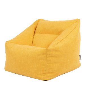 Pouf fauteuil jaune ocre