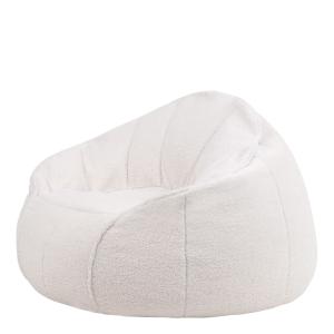 Pouf fauteuil sherpa crème
