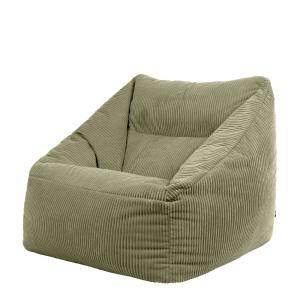 Pouf fauteuil velours côtelé vert sauge
