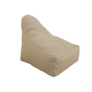 Pouf fauteuil XXL tissu effet lin - 120x70x90 cm - Beige