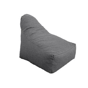 Pouf fauteuil XXL tissu effet lin - 120x70x90 cm - Gris