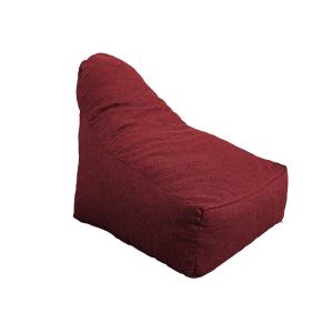 Pouf fauteuil XXL tissu effet lin - 120x70x90 cm - Prune