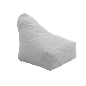 Pouf fauteuil XXL tissu sherpa - 120x70x90 cm - Gris