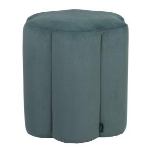 Pouf fleur bleu vert