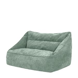 Pouf géant canapé en tissu chenille vert sauge