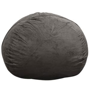 Pouf géant déhoussable microsuède gris 120 cm