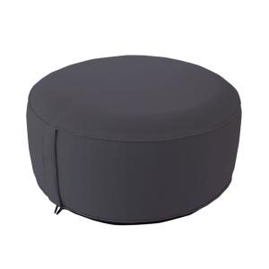 Pouf gonflable extérieur microfibre gris foncé 55x20 cm