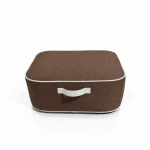 Pouf gonflable numa en olefin chocolat 95x75x35 cm