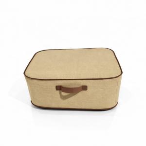 Pouf gonflable numa en olefin toile de jute 95x75x35 cm