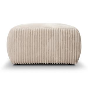 Pouf gros velours côtelé beige