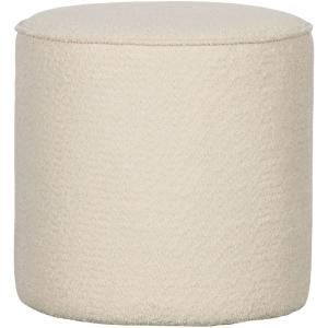 Pouf haut en bouclette crème