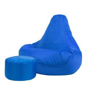 Pouf inclinable avec repose-pied intérieur et extérieur ble…