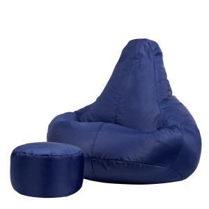 Pouf inclinable avec repose-pied intérieur et extérieur ble…