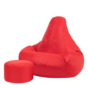 Pouf inclinable avec repose-pied intérieur et extérieur rou…