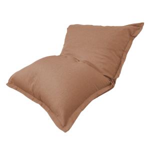 Pouf Intérieur XXL - Housse effet Lin - 190x155cm  - Marron