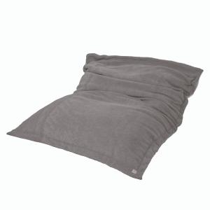 Pouf Intérieur XXL Housse Sherpa (Effet Mouton) gris