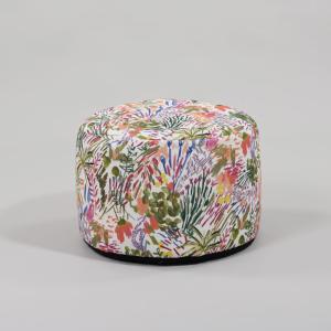 Pouf mou en coton multicolore