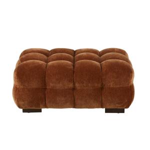 Pouf nuage en velours coloris bronze
